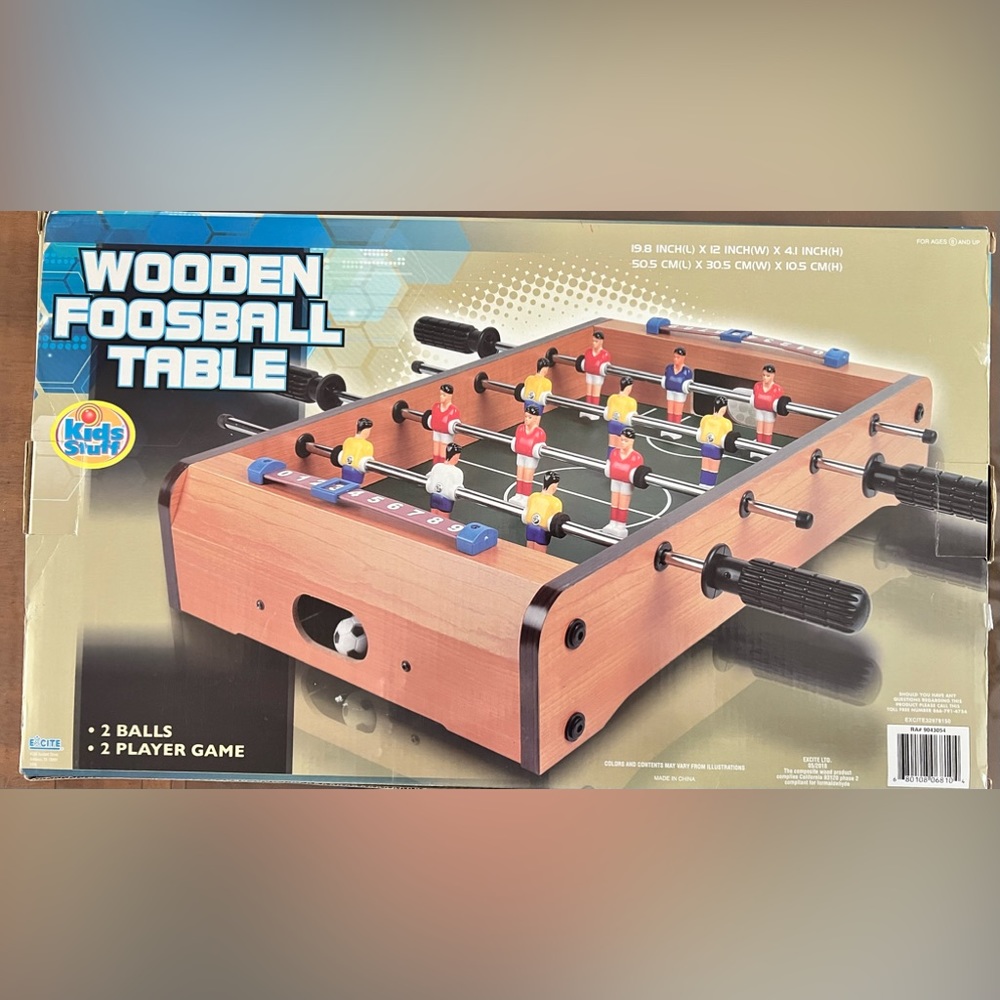 “BRAND NEW”Wooden Tabletop Foosball Family fun Game Soccer Football